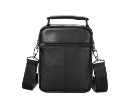 Кожаная сумка, барсетка на плечо  для мужчин Leather Collection (6266) черная