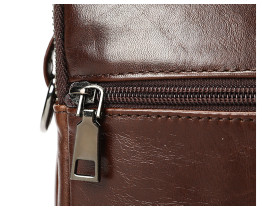 Кожаная сумка, барсетка на плечо  для мужчин Leather Collection (6266) черная