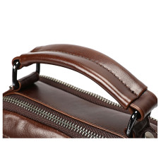 Кожаная сумка, барсетка на плечо  для мужчин Leather Collection (6266) черная