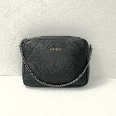 Кожаная итальянская сумка (6427) черная