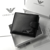 Шкіряний чоловічий затискач для грошей на кнопці GA (6603) leather