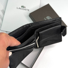 Мужской брендовый зажим для купюр из натуральной кожи (6603) Lacoste