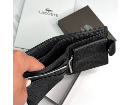Мужской брендовый зажим для купюр из натуральной кожи (6603) Lacoste