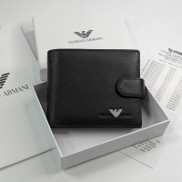 Чоловічий брендовий гаманець з монетницею Armani (6604) подарункова упаковка