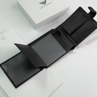Чоловічий брендовий гаманець з монетницею Armani (6604) подарункова упаковка