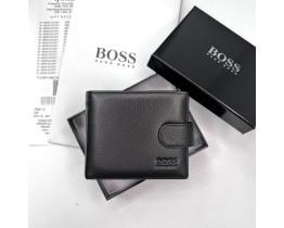 Кожаный мужской брендовый зажим для денег (6603) Boss