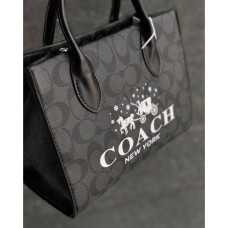 Серая женская сумка Coach (6612)