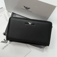 Чоловічий шкіряний клатч з відділенням для телефона Armani (6615)