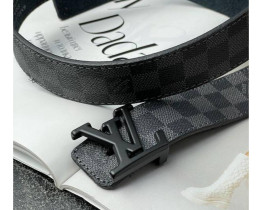  Мужской кожаный ремень брендовый (7010-2 black) 