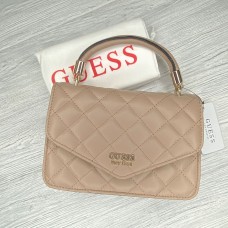 Невелика жіноча сумочка на плече Guess (7115) пудрова