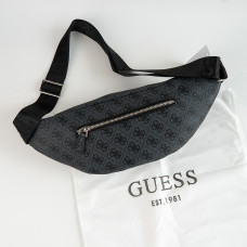 Женская сумка "бананка", слинг на грудь и на пояс Guess (7518-1) grey