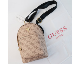 Брендовая сумка "бананка", слинг на грудь и на пояс Guess (7519) light brown