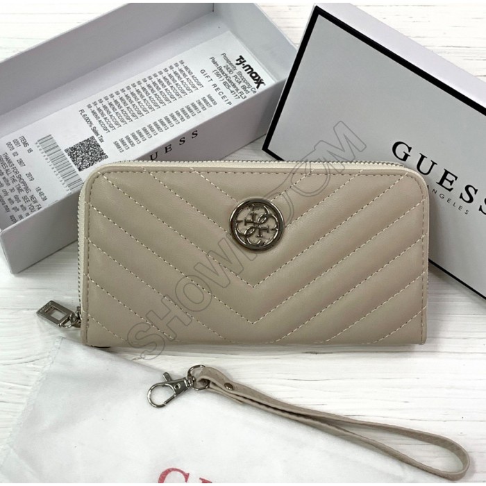 Женский брендовый кошелек Guess (7582) бежевый