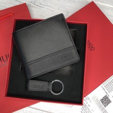 Чоловіче брендове портмоне з монетницею (7701), подарунковий комплект