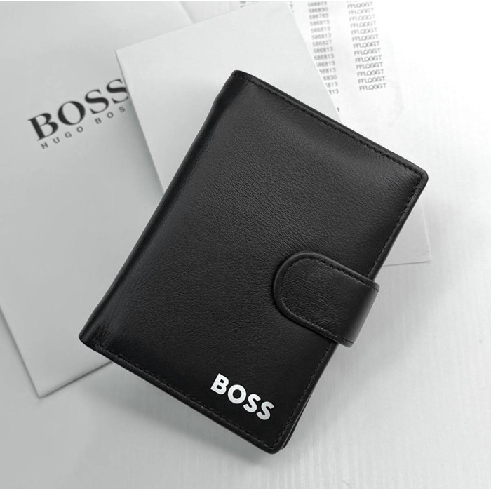 Мужское кожаное портмоне на застежке Boss (7702) Мужское кожаное портмоне на застежке Boss (7702)