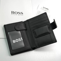 Мужское кожаное портмоне на застежке Boss (7702)