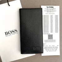 Мужской кожаный бумажник на магните Boss (7703)