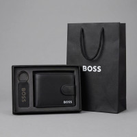 Мужской брендовый кошелек Boss (7704-2), подарочная упаковка