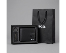 Мужской брендовый кошелек Boss (7704-2), подарочная упаковка