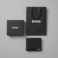 Мужской кожаный брендовый кошелек Boss (7705-1)