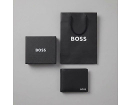 Мужской кожаный брендовый кошелек Boss (7705-1)
