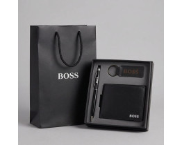 Мужское портмоне Boss из натуральной кожи (7705-3)
