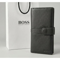 Довгий шкіряний чоловічий гаманець Boss (7706) 