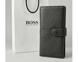 Длинный кожаный мужской кошелек Boss (7706)