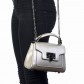 Жіноча сумочка на плече Vera Pelle (7715) шкіряна срібляста