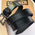 Кожаный мужской ремень Leather Collection с синей строчкой (7810-1)
