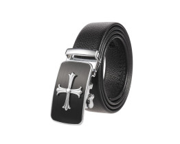 Шкіряний чоловічий ремінь з пряжкою автомат Leather Collection (7811)