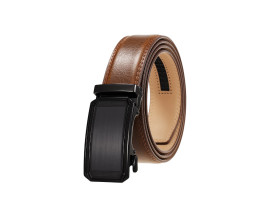 Кожаный мужской ремень с пряжкой автомат Leather Collection (7813)