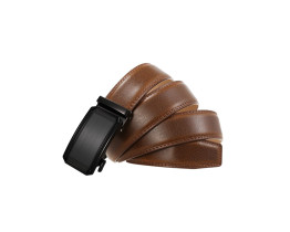 Кожаный мужской ремень с пряжкой автомат Leather Collection (7813)