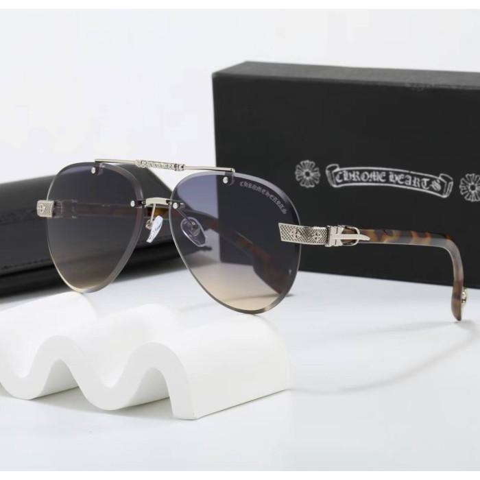 Сонцезахисні брендові окуляри Chrome Hearts без оправи (7847) gradient Сонцезахисні брендові окуляри Chrome Hearts без оправи (7847) gradient