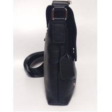 Вместительная мужская сумка Leather Collection (7858) кожаная черная
