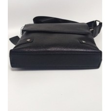 Вместительная мужская сумка Leather Collection (7858) кожаная черная