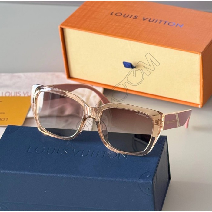 Брендовые солнцезащитные очки (80320) розовые