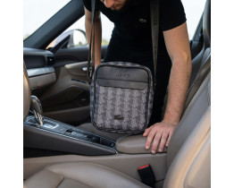 Мужская барсетка на плечо, сумка Lacoste (82439) black