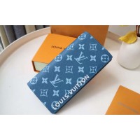 Мужской брендовый бумажник LV (82790) blue Lux