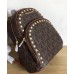 Женский кожаный брендовый рюкзак Michael Kors Big brown (8790) Lux