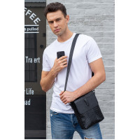 Шкіряна сумка під рептилію Leather Collection (8857) 