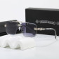 Брендовые безоправные солнцезащитные очки Chrome Hearts (88930) grey