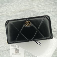 Женский брендовый кожаный кошелек Ch (9001) black