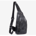 Шкіряний чоловічий слінг (сумка, барсетка на груди) Leather Collection (9076) чорна