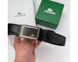  Мужской кожаный ремень с пряжкой автомат Lacoste (980) 