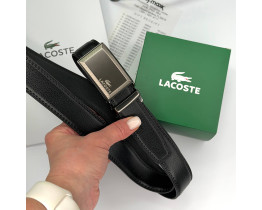  Мужской кожаный ремень с пряжкой автомат Lacoste (980) 