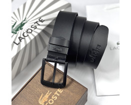 Мужской кожаный брендовый ремень Lacoste (986-1) 