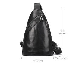Мужская сумка на грудь (слинг), бананка Leather Collection (8036)