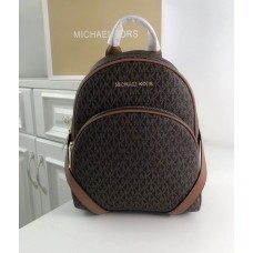 Женский кожаный брендовый рюкзак Michael Kors Abbey Brown Lux