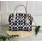 Женская брендовая небольшая сумочка Coach Andrea black&white Lux